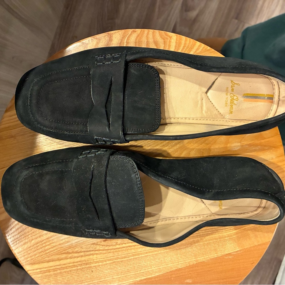 Sam Edelman Black Suede Loafers